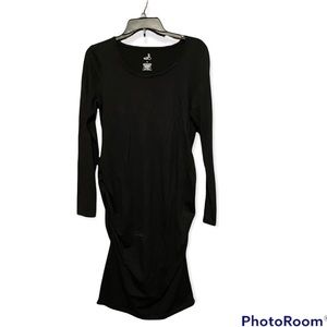Black long sleeve maternity dress